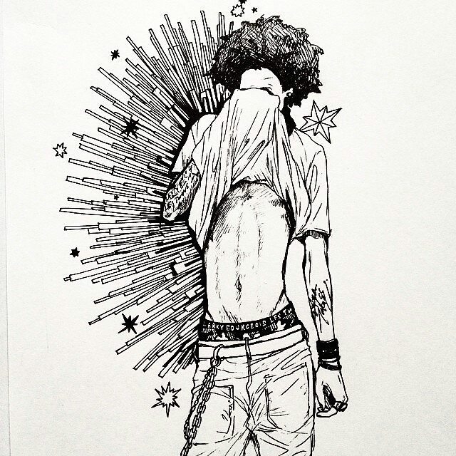 640x640 Lt Lady - Larry Drawing