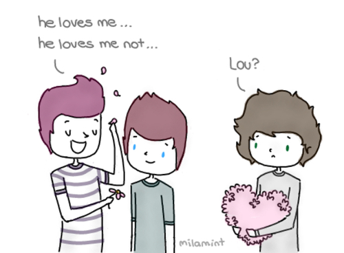 500x368 One Direction Larry Drawing Via Tumblr On We Heart It - Larry Drawing