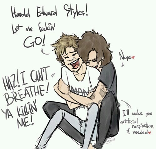 499x478 Boyfriends, Couple, Drawing, Fan Art, Funny, Hair, Happily, Larry - Larry Stylinson Drawings
