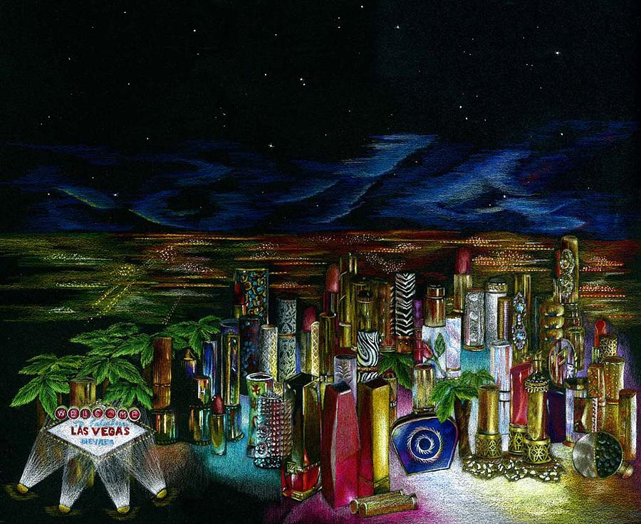 900x736 kiss of las vegas drawing - Las Vegas Drawing