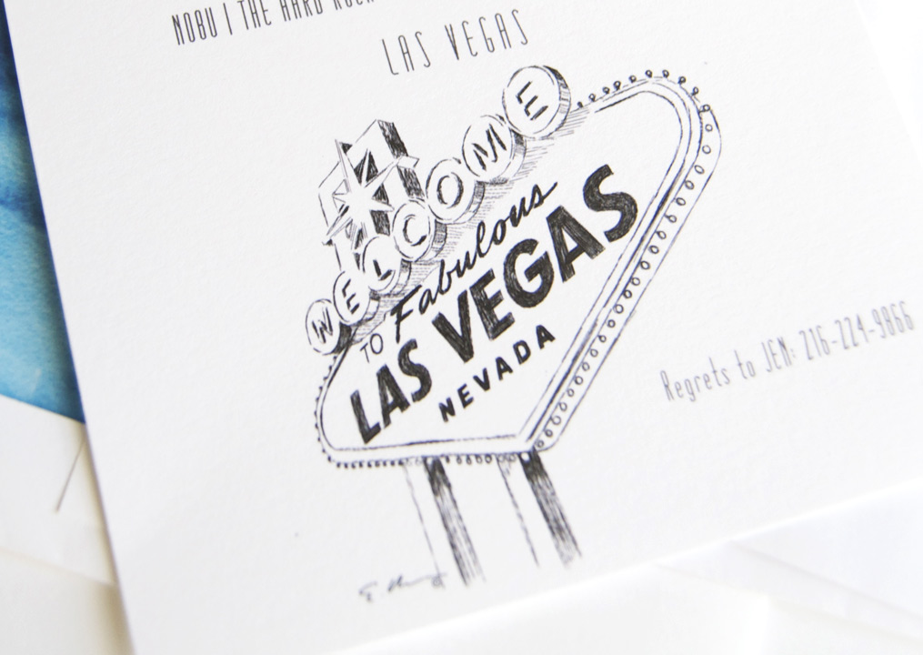 1015x720 las vegas sign rehearsal dinner invitations - Las Vegas Sign Drawing