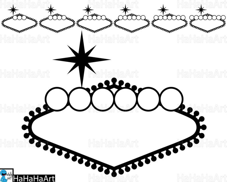 794x635 las vegas sign blank clipart cutting png dxf etsy - Las Vegas Sign Drawing