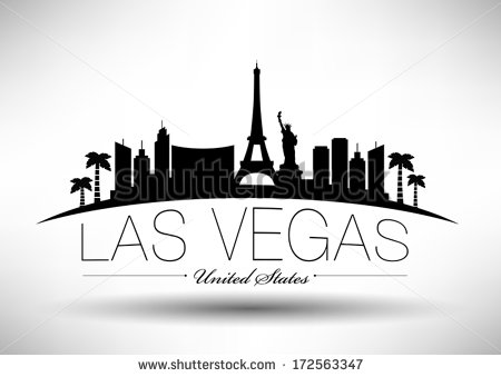 450x339 Las Vegas Skyline Clipart Great Free Clipart, Silhouette - Las Vegas Skyline Drawing