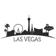 236x236 Line Drawing Of The Las Vegas Skyline With The City's Name Vector - Las Vegas Skyline Drawing