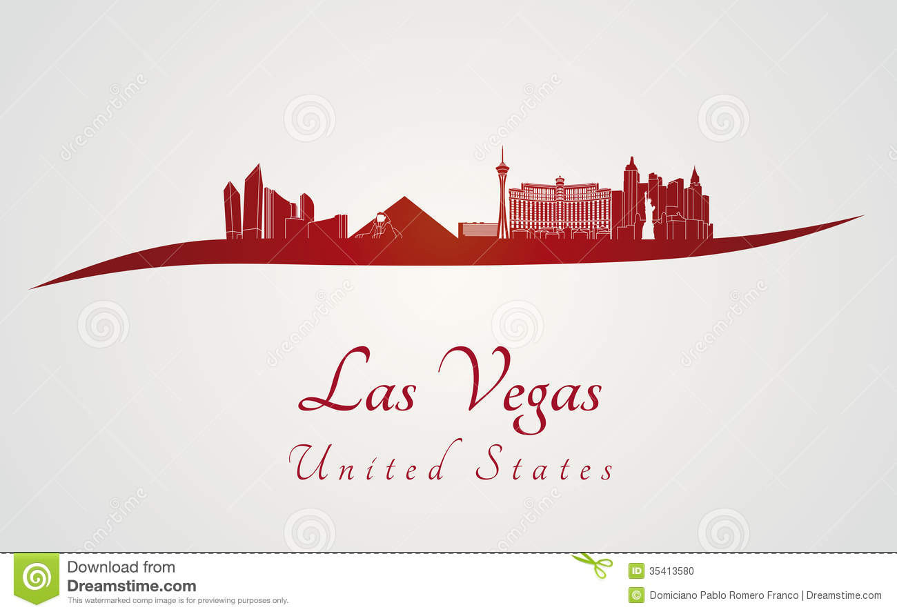 1300x890 Philadelphia Skyline Drawing Unique Las Vegas Skyline In Red Stock - Las Vegas Skyline Drawing