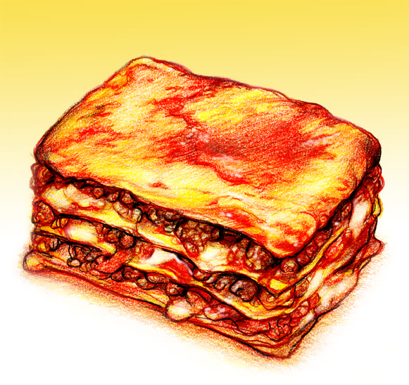 Lasagna Drawing - Collection Of Lasagna Clipart | Digimoncardo