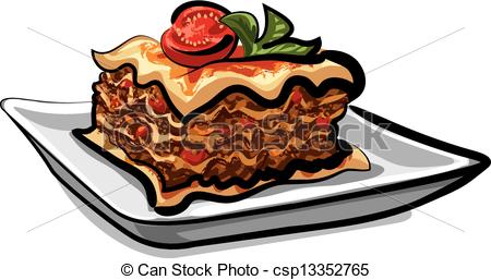 450x257 lasagna drawing clipart - Lasagna Drawing