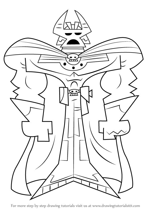 597x844 learn how to draw dark laser from the fairly oddparents - Laser Drawing