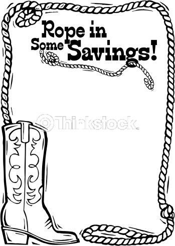349x492 lasso rope clip art corner border heading rope in some savings - Lasso Drawing