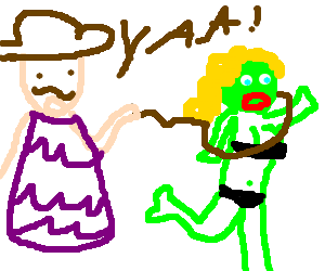 300x250 mexican captures zombie whore with a lasso drawing - Lasso Drawing