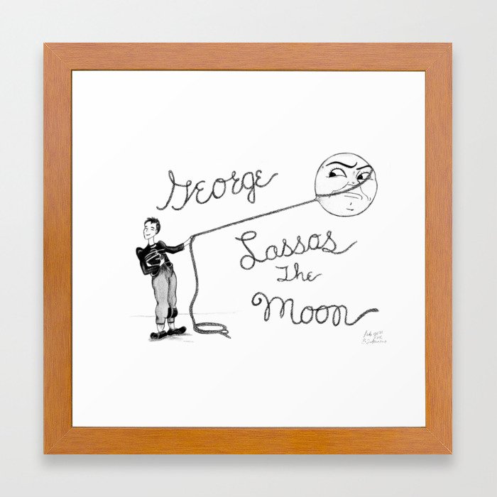 700x700 pencil drawing titled lasso the moon framed art print - Lasso Drawing