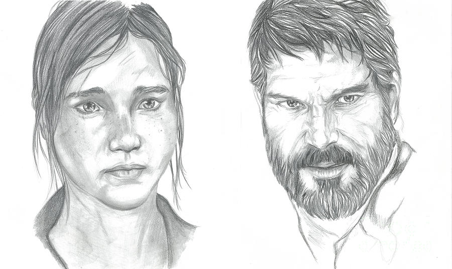 900x537 Joel And Eliie, The Last Of Us Drawing - Last Of Us Drawing