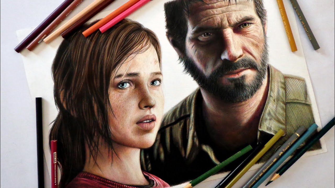 1280x720 Speed Drawing Ellie And Joel - Last Of Us Drawing