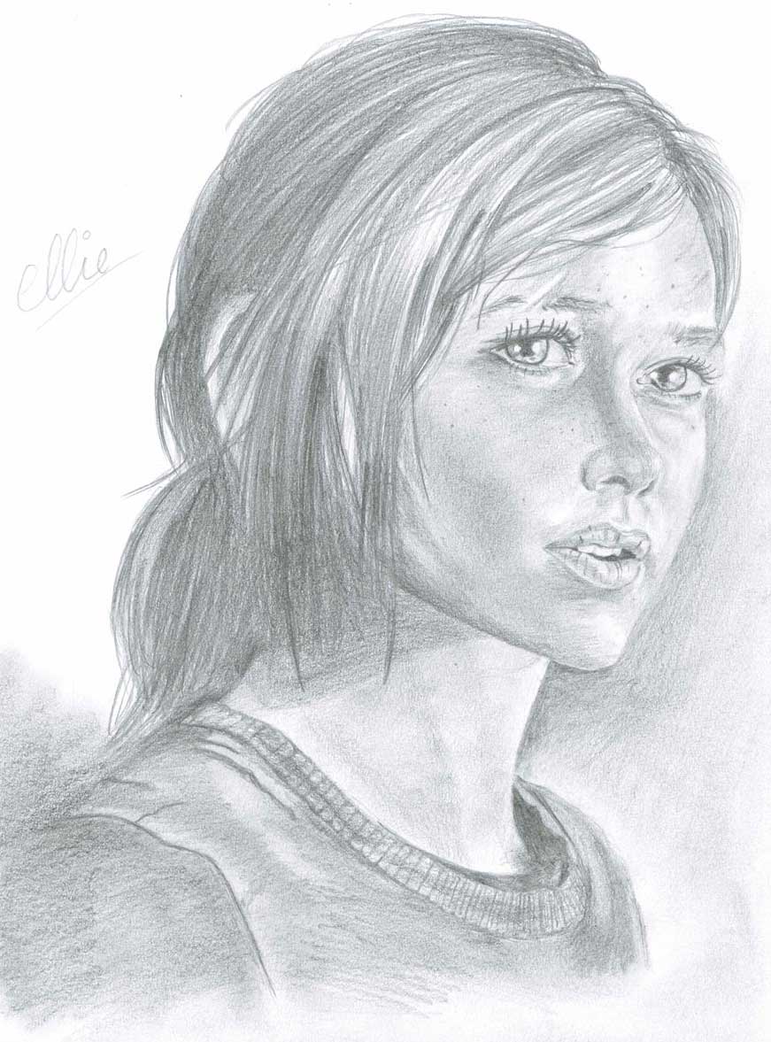 871x1177 Ellie From The Last Of Us - Last Of Us Drawing