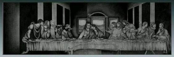 564x187  - Last Supper Pencil Drawing