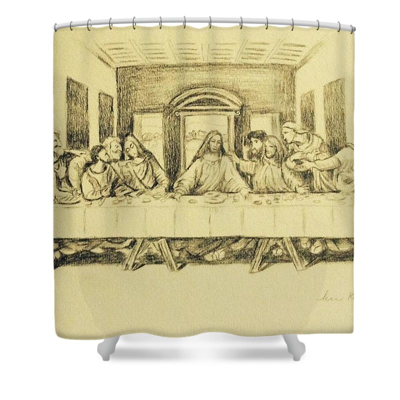 800x800 the last supper shower curtain for sale - Last Supper Pencil Drawing