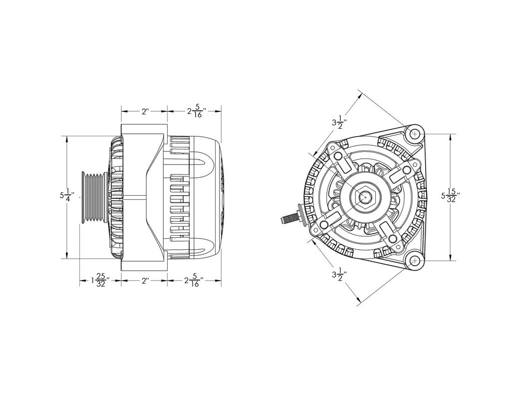 1024x791 high output marine alternator for late model gm ls engines - Late Model Drawing