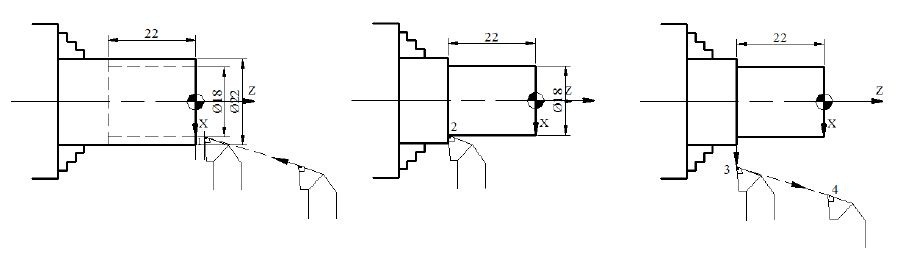 899x260 simple diameter turning cnc lathe program example - Lathe Drawing
