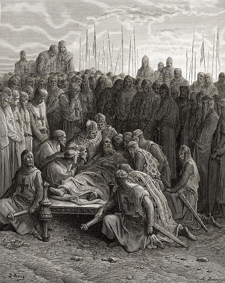 718x900 death of baldwin i latin king of drawing - Latin King Drawings