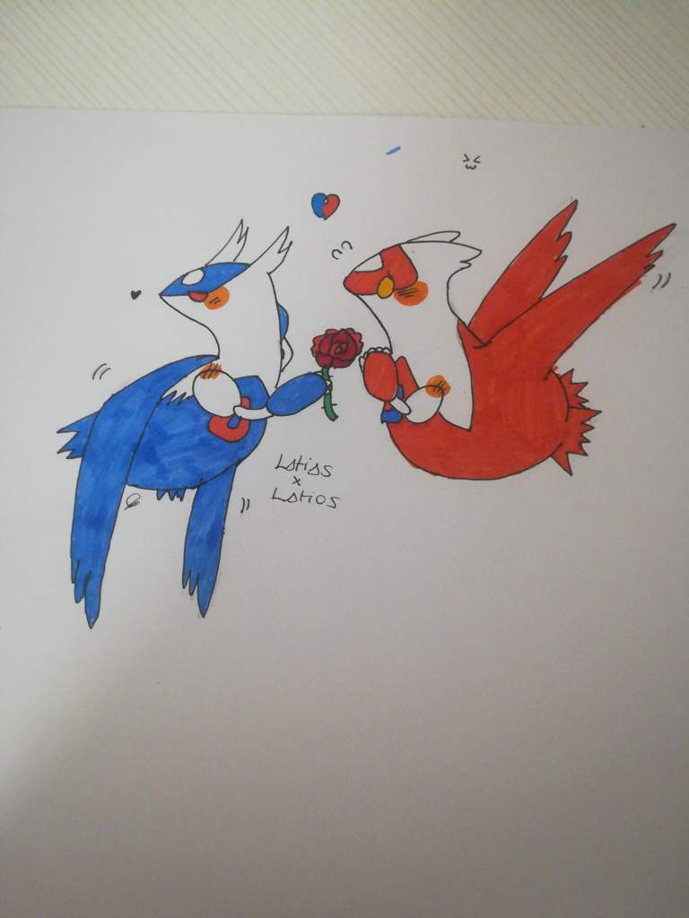 768x1024 Here Is A Drawing Of Latios And Latias - Latios And Latias Drawing