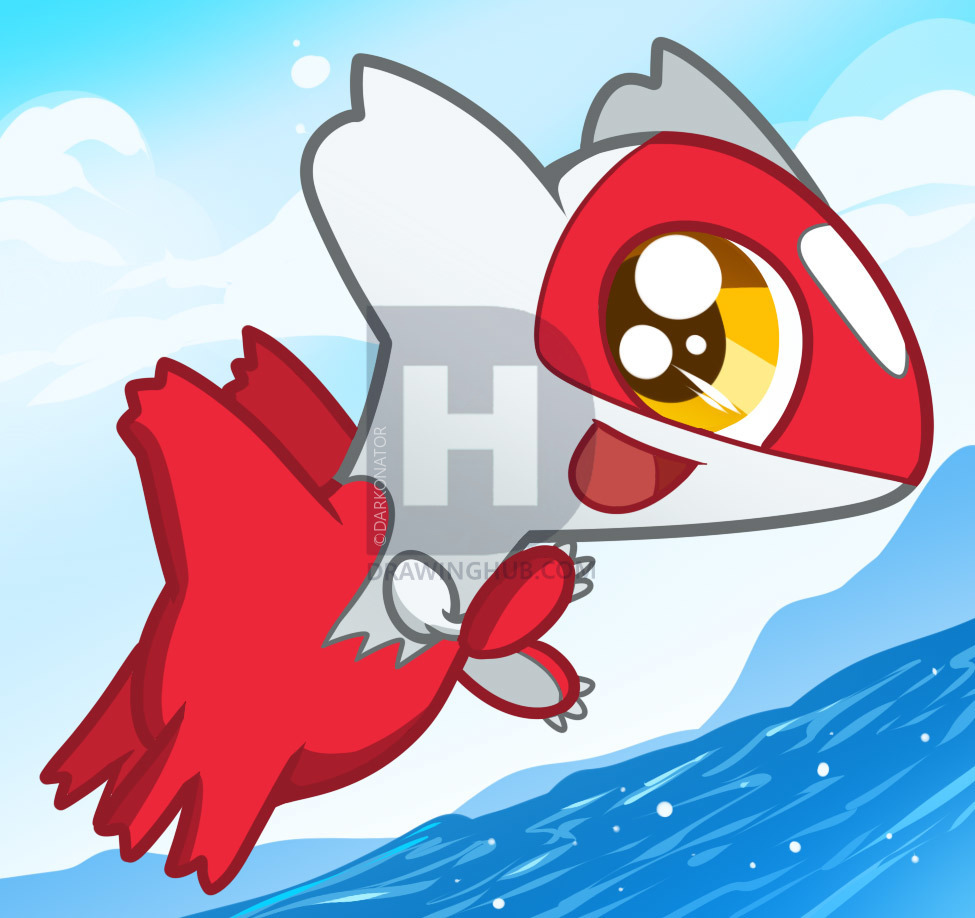 975x918 How To Draw Chibi Latias, Latias, Step - Latios And Latias Drawing