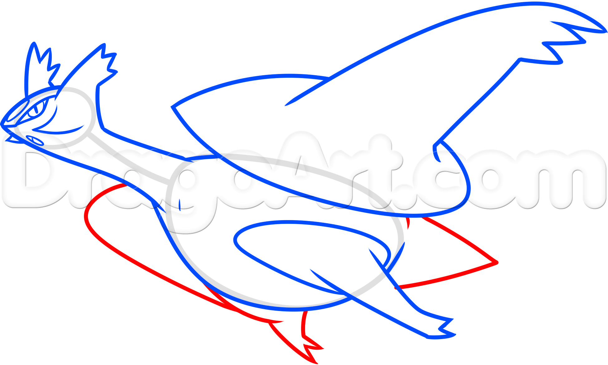 1949x1169 How To Draw Mega Latios, Step - Latios And Latias Drawing