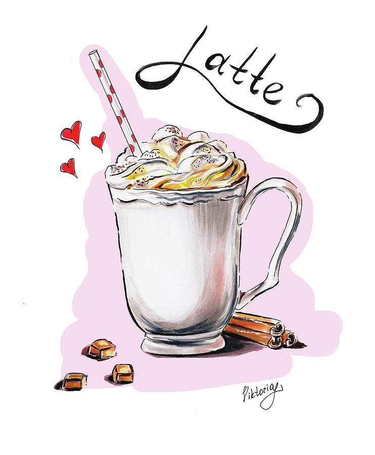 742x900 Latte Drawing - Latte Drawing