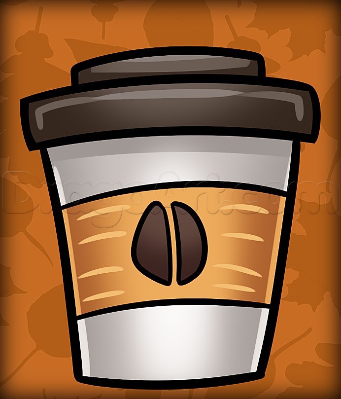 692x809 How To Draw A Hot Latte, Step - Latte Drawing
