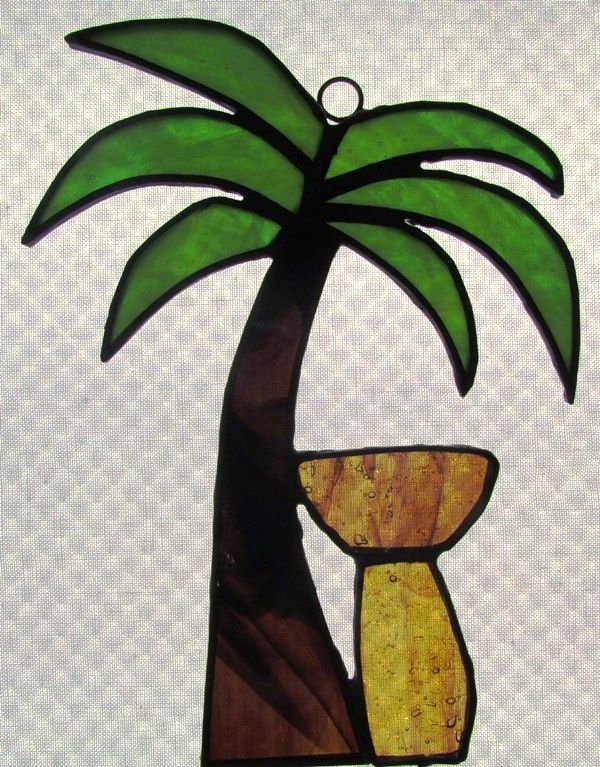 600x767 Coconut Treelatte Stone Ornament My Glass Art - Latte Stone Drawing
