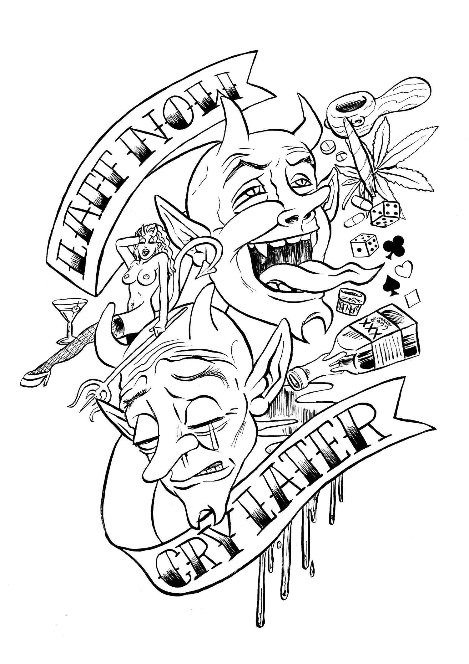 1500x2121 Powerful Smile Now Cry Later Coloring Pages - Laugh Now Cry Later Drawings