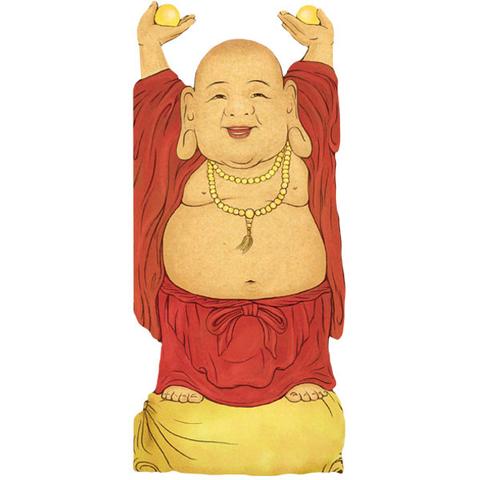 480x480 laughing buddha greeting card with sticker quotes petals - Laughing Buddha Drawing
