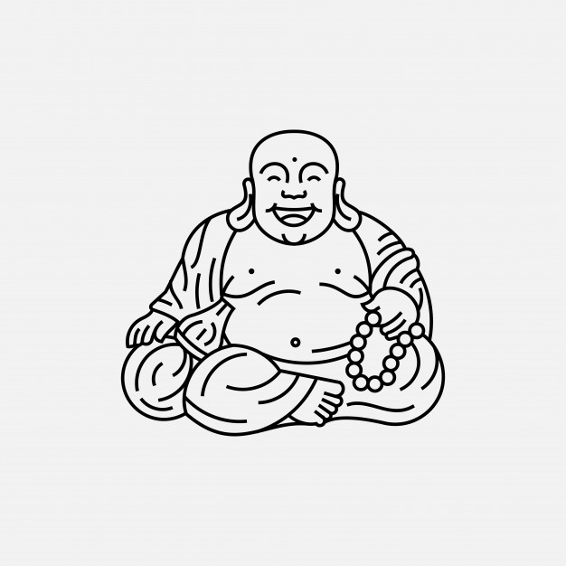 Laughing Buddha Drawing at PaintingValley.com | Explore collection of
