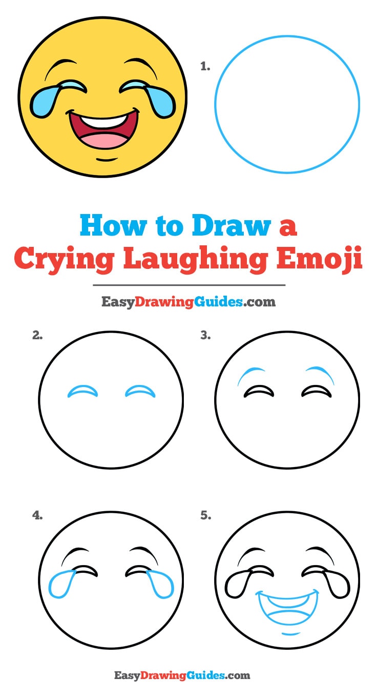 736x1358 how to draw a crying laughing emoji - Laughing Drawing