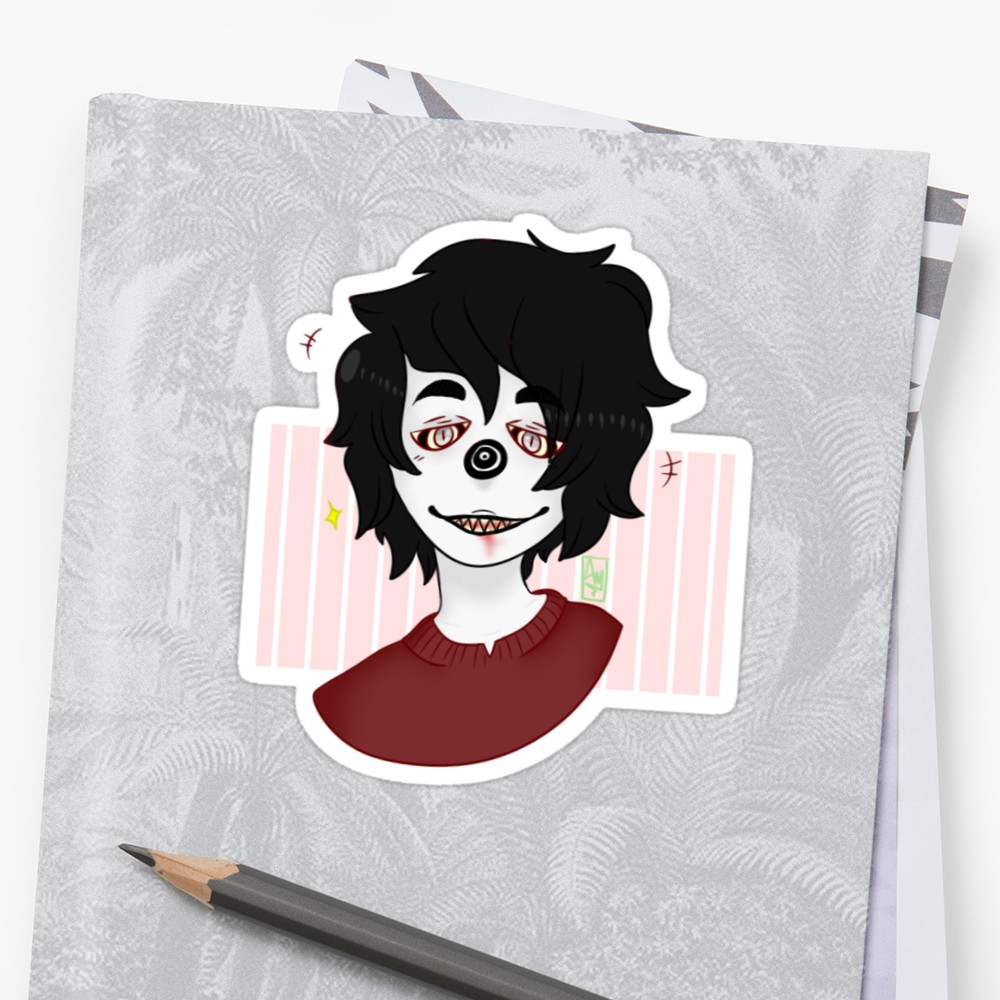 1000x1000 Tired Boy Laughing Jack Sticker - Laughing Jack Drawing