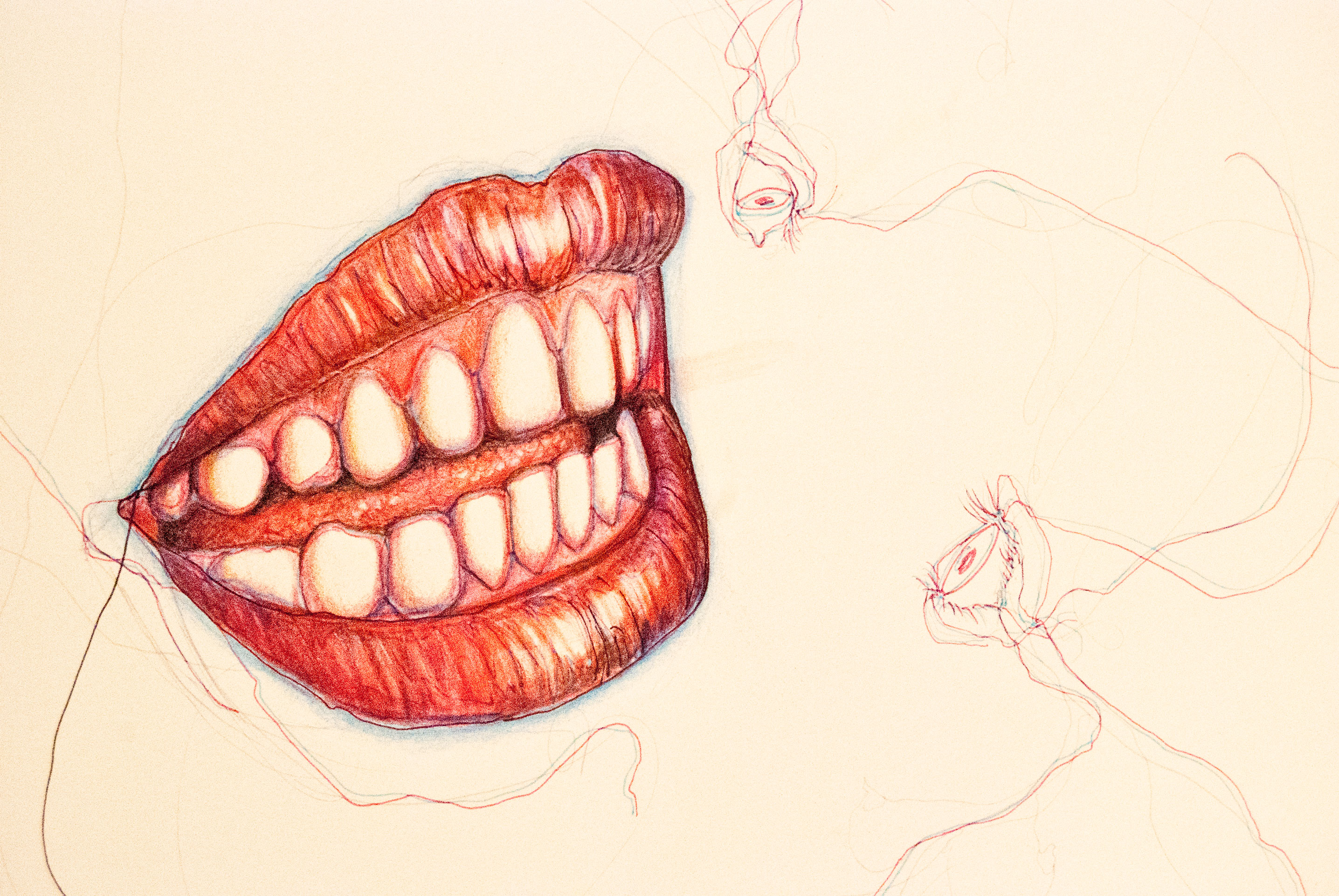 2872x1923 Nurtureart - Laughing Mouth Drawing