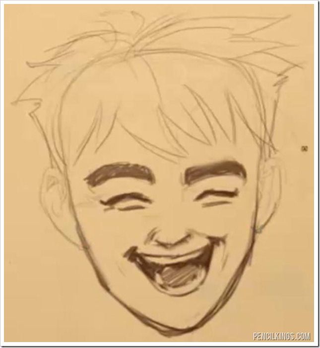645x702 draw a realistic mouth laughing open mouth with teeth drawing - Laughing Mouth Drawing