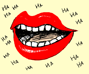 300x250 Mouth Laughing Drawing - Laughing Mouth Drawing