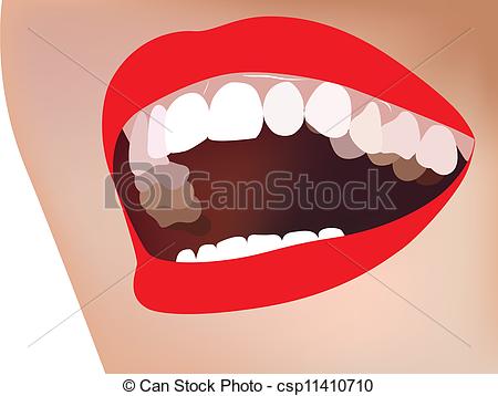 450x358 Female Smile With White Teeth Close Up Happy Female Smile - Laughing Mouth Drawing
