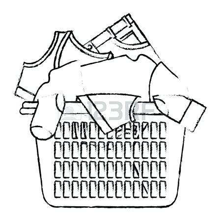 450x450 Laundry Basket Drawing Wash Basket Cartoon - Laundry Basket Drawing