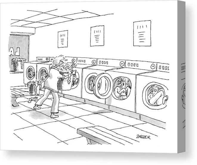 661x555 A Woman Is Seen Carrying A Laundry Basket Canvas Print Canvas - Laundry Basket Drawing