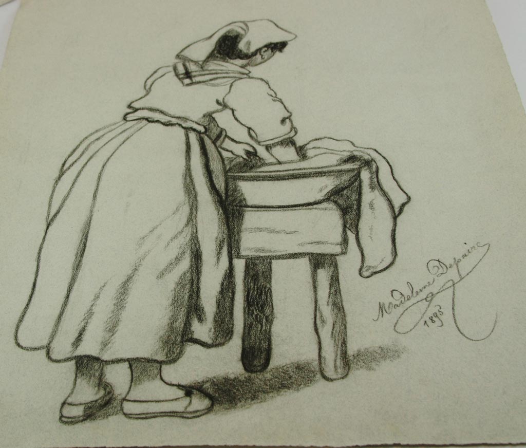 1024x872 drawing laundry woman maddie and marie - Laundry Drawings