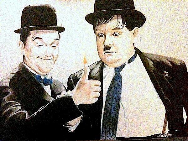 600x450 laurel and hardy drawing - Laurel And Hardy Drawing