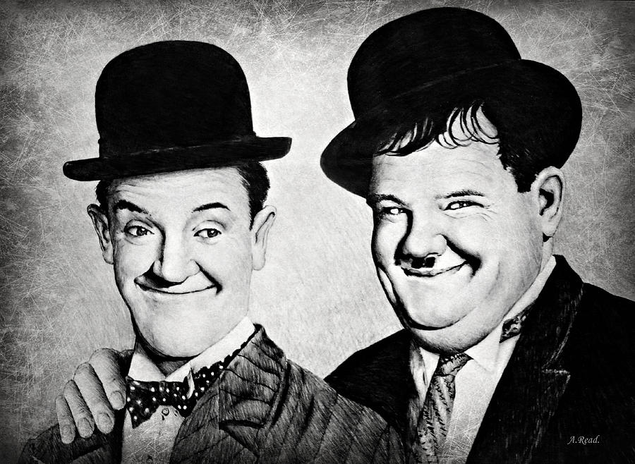 900x658 laurel and hardy my pal drawing - Laurel And Hardy Drawing