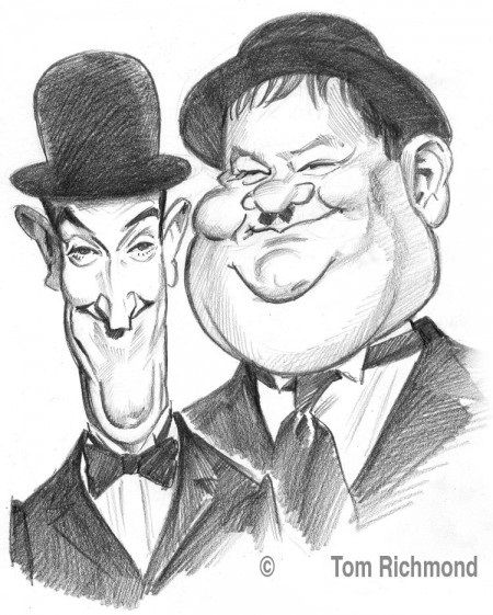 450x561 laurel hardy caricatures in caricature, caricature - Laurel And Hardy Drawing