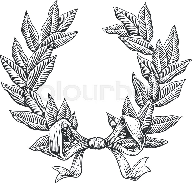 800x760 Vintage Vector Laurel Wreath Stock Vector Colourbox - Laurel Drawing