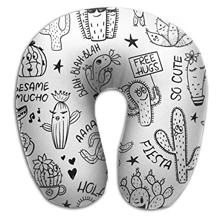 425x425 Laurel Neck Pillow Funny Cactus Drawing Travel U - Laurel Drawing