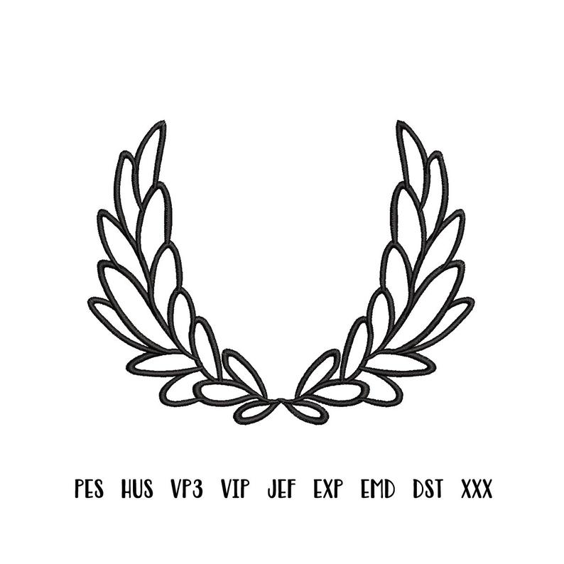 794x794 laurel leaf embroidery design floral wreath embroidery etsy - Laurel Leaf Drawing