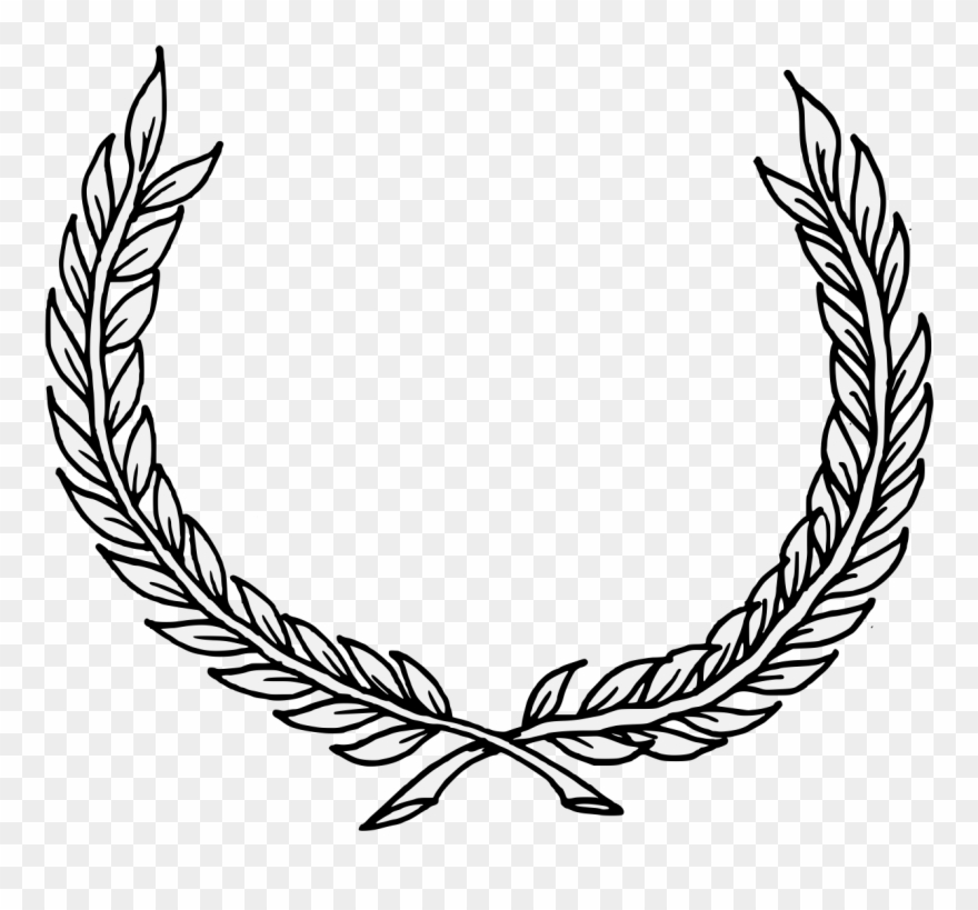 880x819 Png Library Branch Bay Wreath Clip Art Transprent Png - Laurel Wreath Drawing