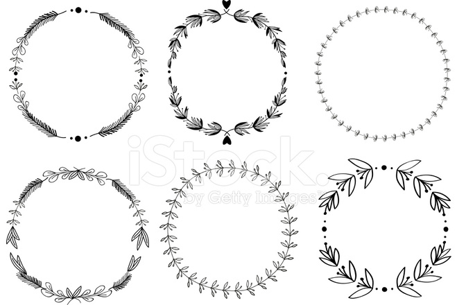 659x440 Set Of Hand Draw Vector Victory Laurel Wreaths Stock Vector - Laurel Wreath Drawing
