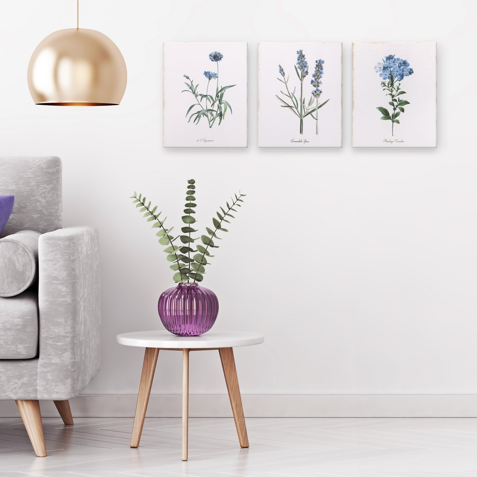 2000x2000 Shop Lavender Botanical Drawing, Set Of Canvas Art - Lavender Botanical Drawing